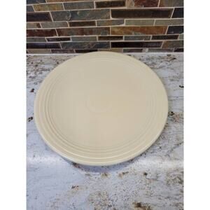 Vintage Fiestaware Chop Plate Cream, Homer Laughlin 12-1/8" Fiesta Charger